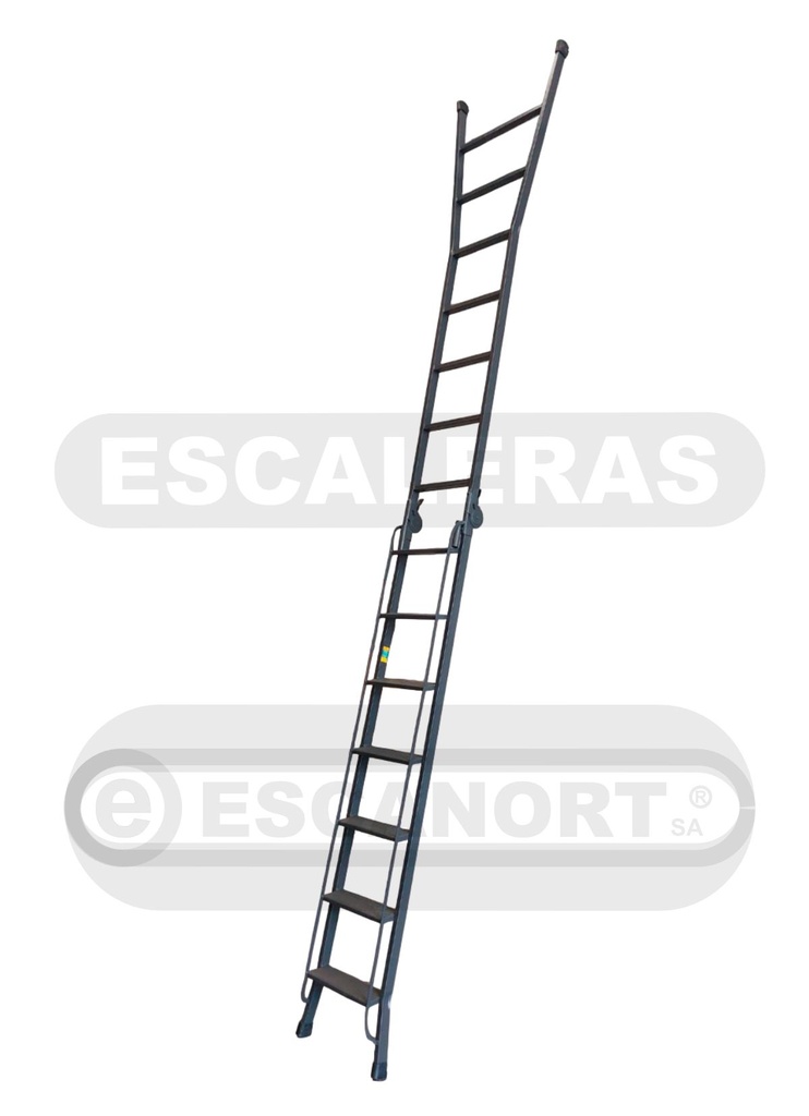 Escalera articulada dos tramos acero 7=2,02-3,95m