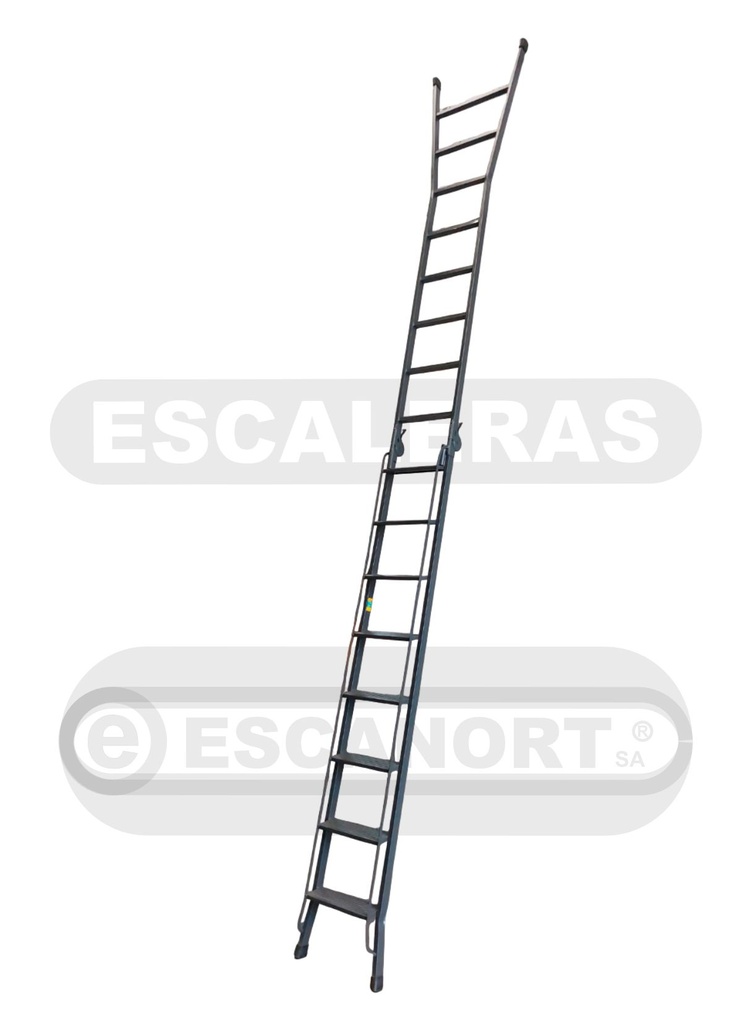 Escalera articulada dos tramos acero 8=2,28-4,45m