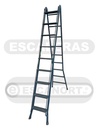 Escalera articulada dos tramos acero 9=2,52-4,95m