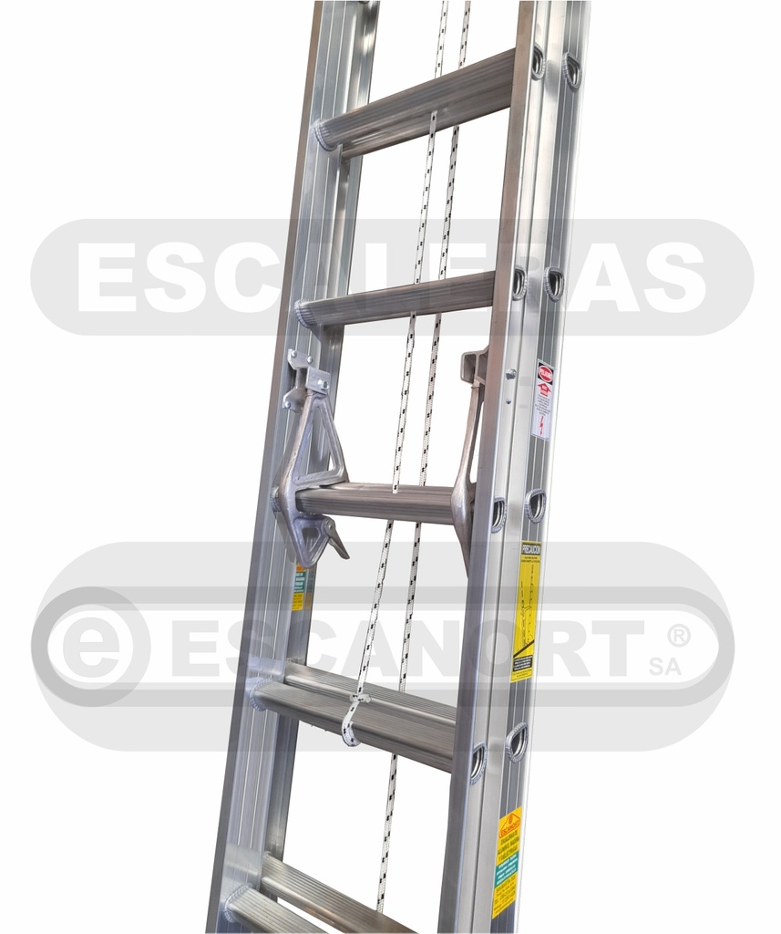 Escalera extensible aluminio 136kg ref. 16+16=4,88-8,90m