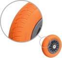 Rueda semi-neumática 375x80mm, plástica, buje 16 o 19mm, 120kg, naranja 