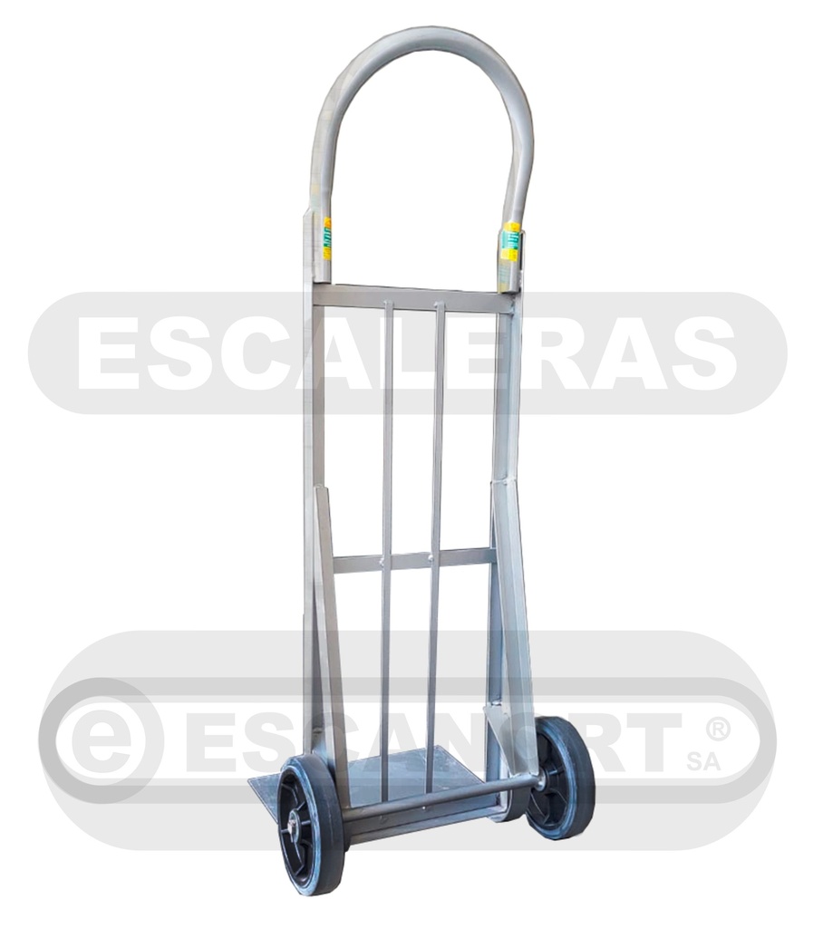 Carro ángulo 2 ruedas 250mm 250kg puño cerrado 50X28mm