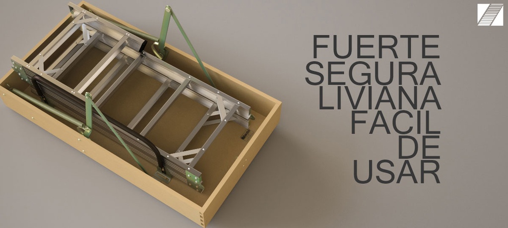 Escalera rebatible para altillos aluminio fibrofácil