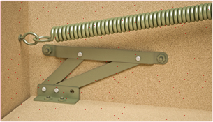 Escalera rebatible para altillos aluminio enchap.cedro