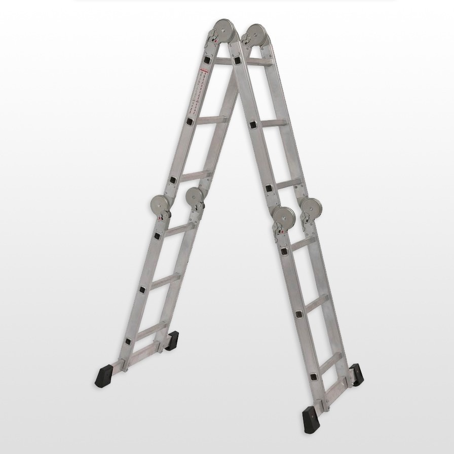 Escalera articulada aluminio 12=1,00-1,65-3,50m