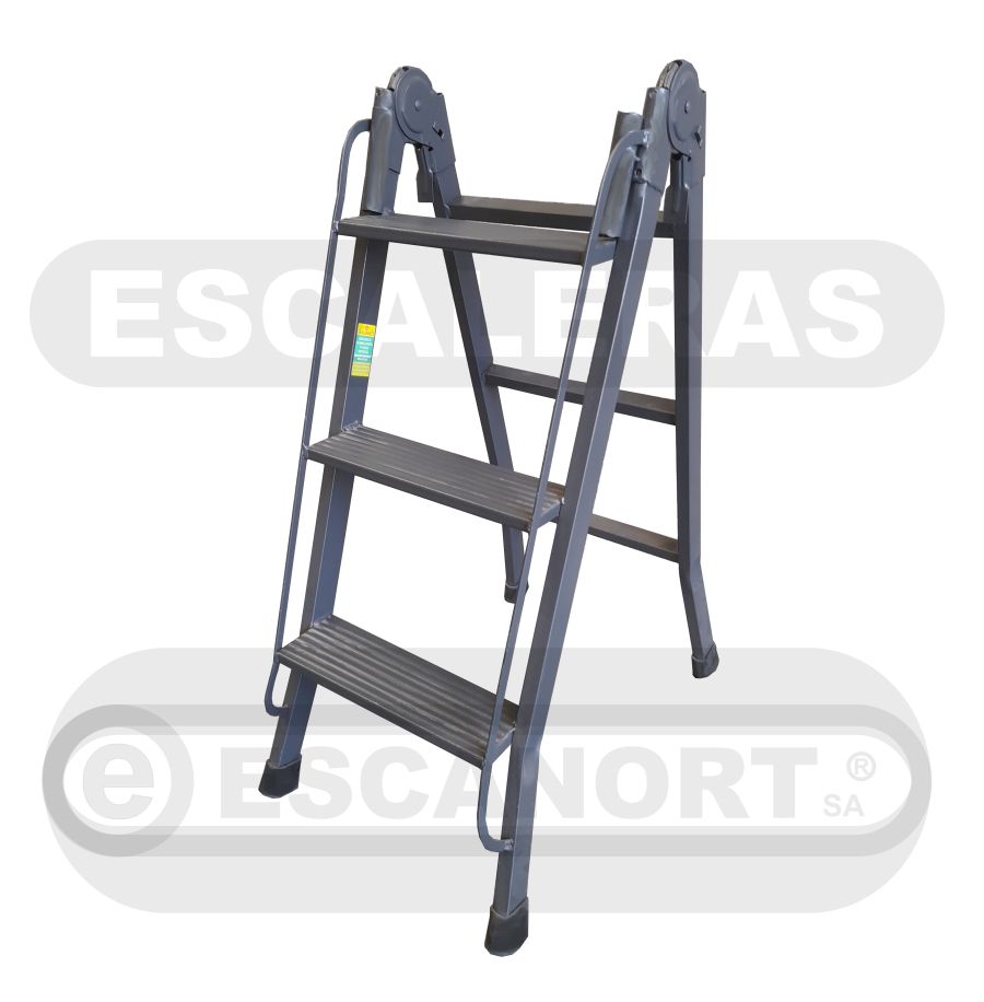 Escalera articulada dos tramos acero 3=0,95-1,85m