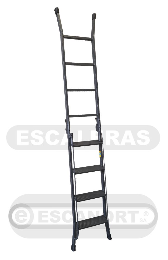 Escalera articulada dos tramos acero 4=1,23-2,37m