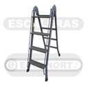 Escalera articulada dos tramos acero 4=1,23-2,37m