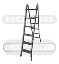 Escalera articulada dos tramos acero 6=1,75-3,40m