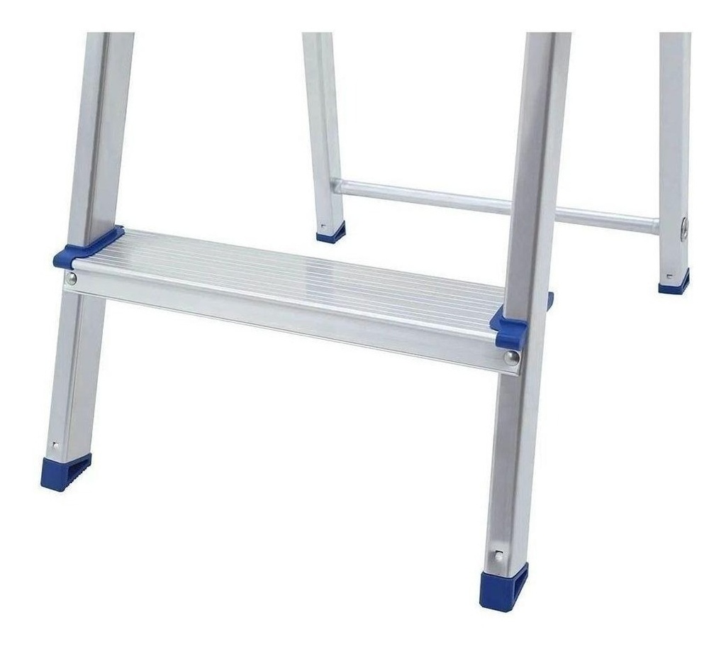 Escalera aluminio hogar con plataforma 4=0,86-1,41m