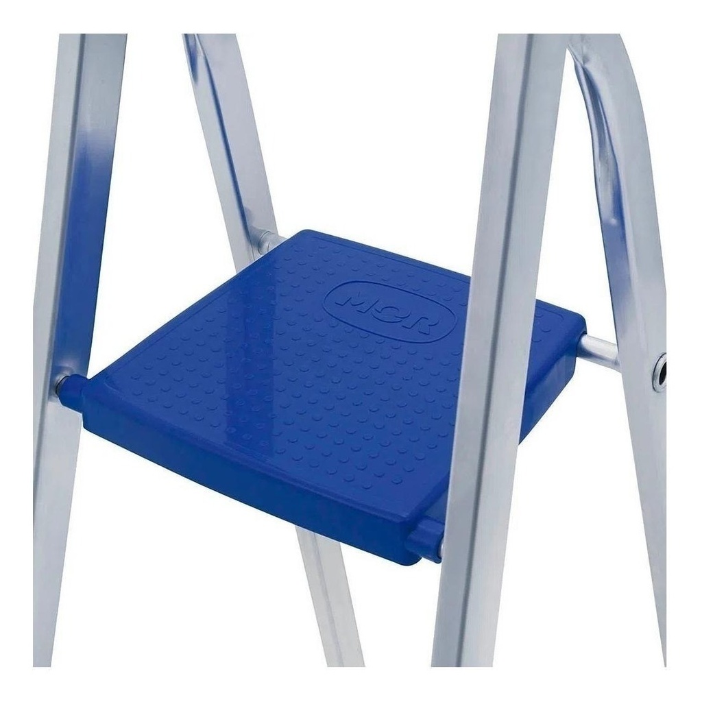 Escalera aluminio hogar con plataforma 4=0,86-1,41m