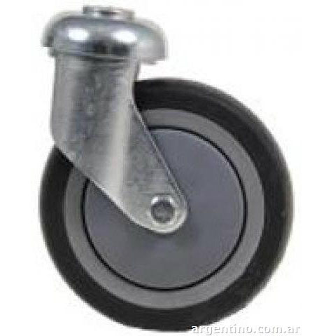 Rueda giratoria poliprop/PVC 125x29mm, 120kg, Chango supermercado