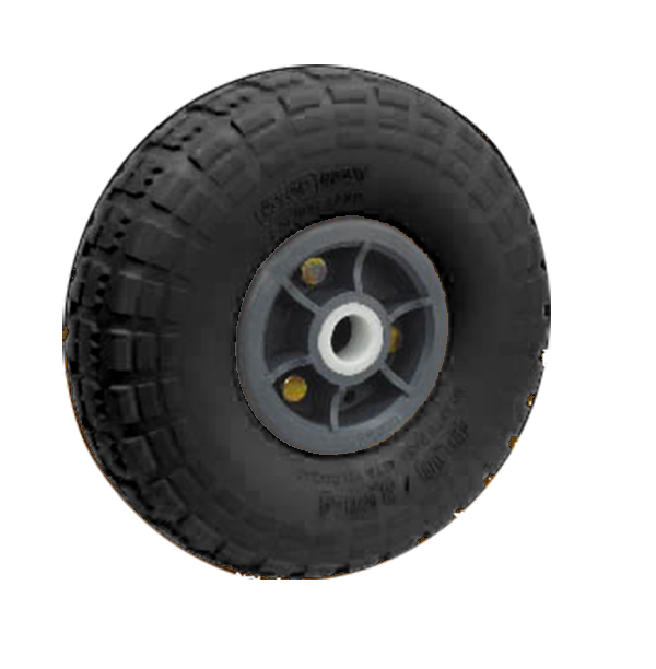 Rueda neumática 250x80mm, plástica, buje 16 o 19mm, 130kg, 6 telas
