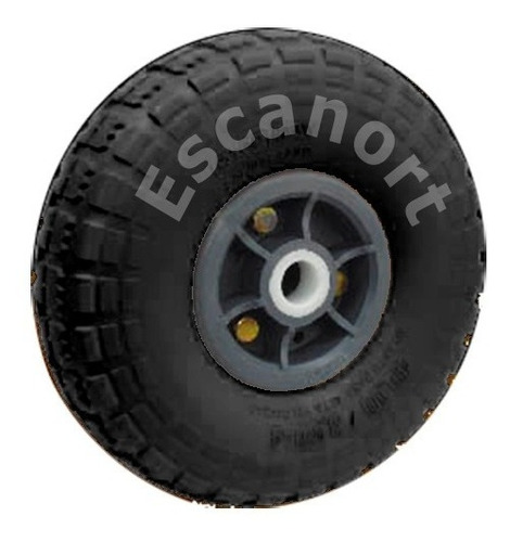 Rueda semi neumática poliuretano naranja, 16 mm, 260 mm Pack4