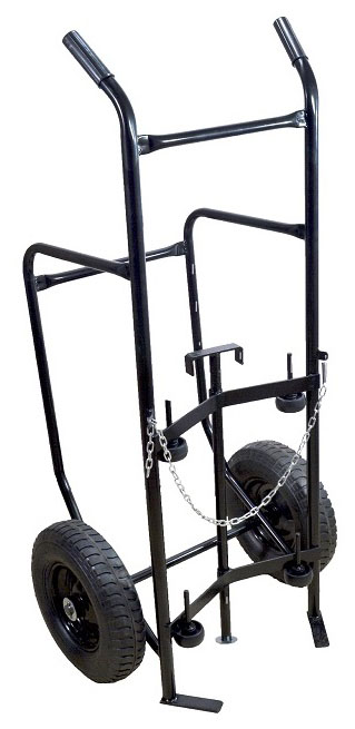 Carro cuna tambor 200L, 2 ruedas neumáticas 400mm 250kg