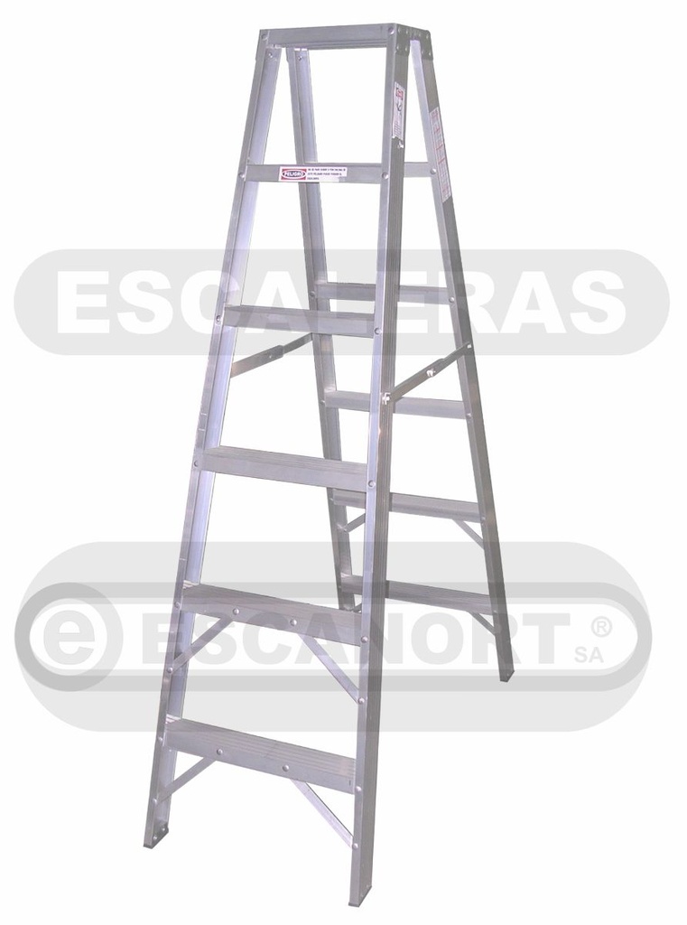 Escalera tijera doble acceso aluminio 90kg 4=1,20m