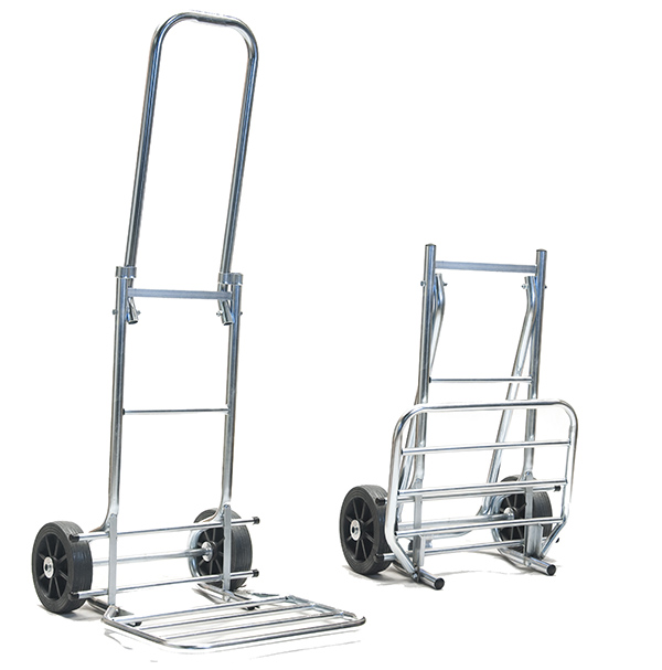 Carro plegable grande acero 2 ruedas neumáticas 250mm pala:51X33cm