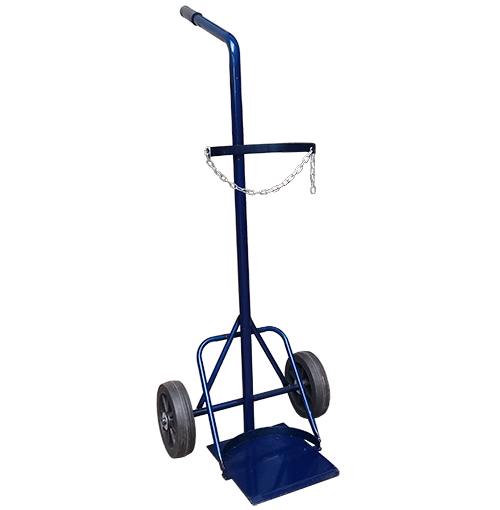 Carro tubo simple, dos ruedas 17cm h=115cm un puño