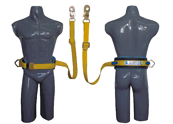 Cinturón liniero cabo de amarre reg de 1,50m, riñonera