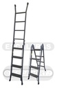 Escalera articulada dos tramos acero 4=1,23-2,37m