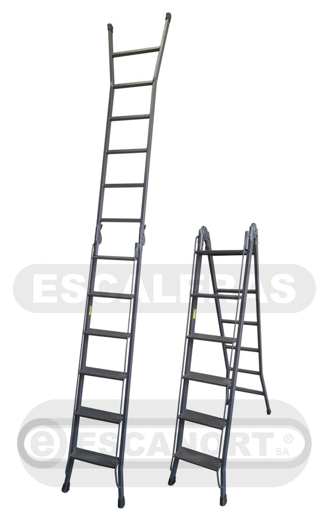 Escalera articulada dos tramos acero 6=1,75-3,40m