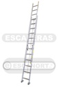Escalera extensible aluminio 136kg ref. 12+12=3,66-6,40m
