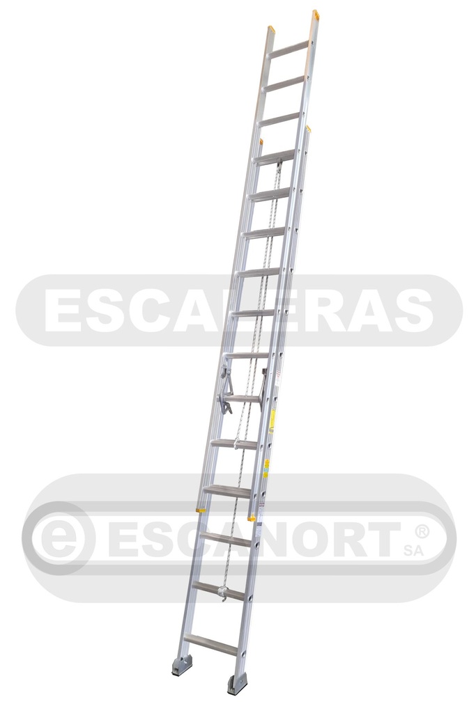 Escalera extensible aluminio 136kg ref. 13+13=3,95-7,05m