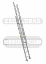 Escalera extensible aluminio 136kg ref. 5+5=1,55-2,45m