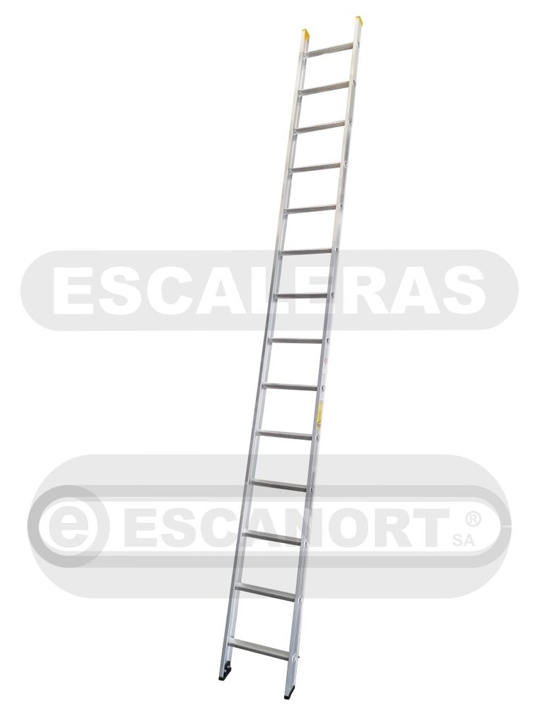 Escalera hoja simple aluminio "D" 136kg 13=3,99m