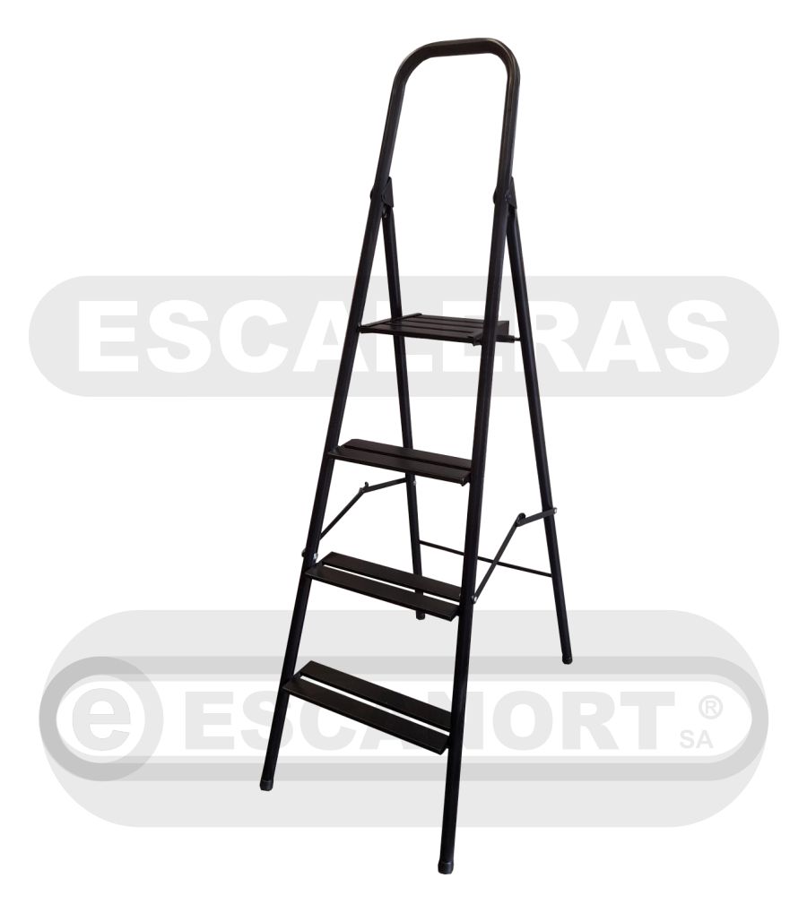 Escalera metálica tubular con plataforma 4=1,00-1,50m