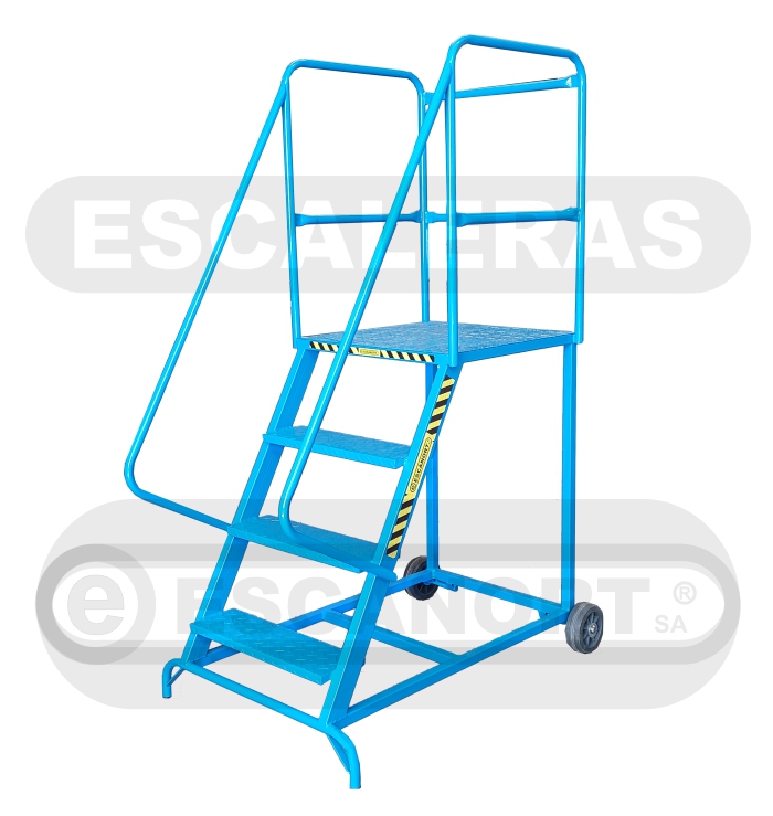 Escalera rodante acero 2 ruedas base=1,05x0,80m  4=1,00m