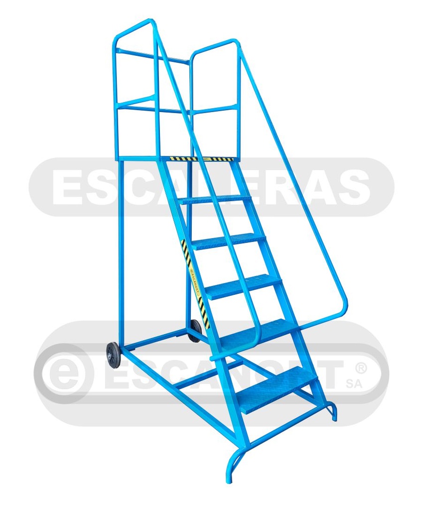 Escalera rodante acero 2 ruedas base=1,35x0,80m  6=1,50m