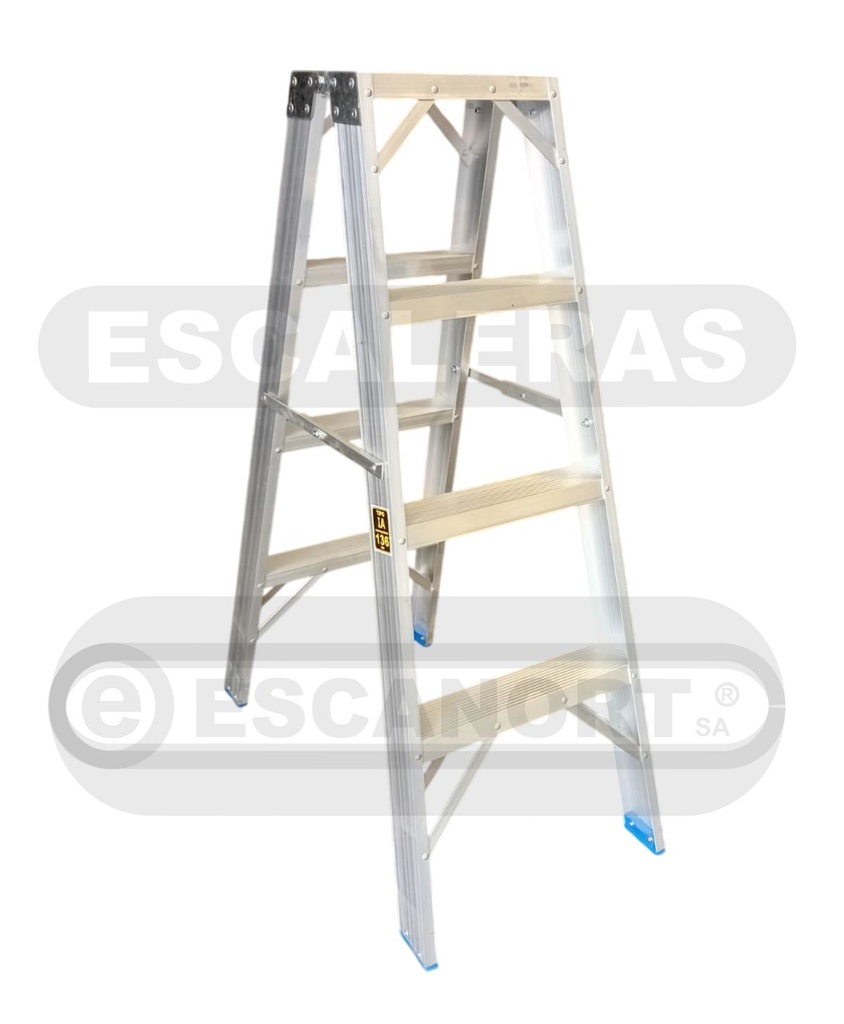 Escalera tijera doble acceso aluminio 136kg 4=1,20m
