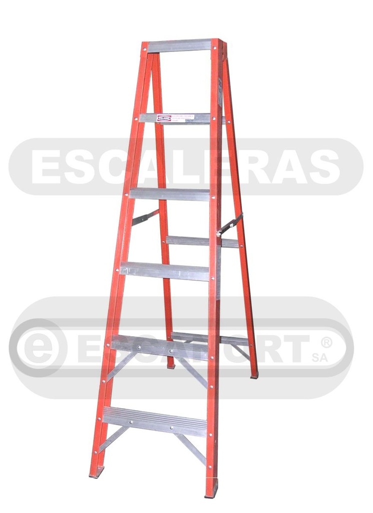 Escalera tijera simple acceso PRFV dieléctrica 136kg 10=3,0m