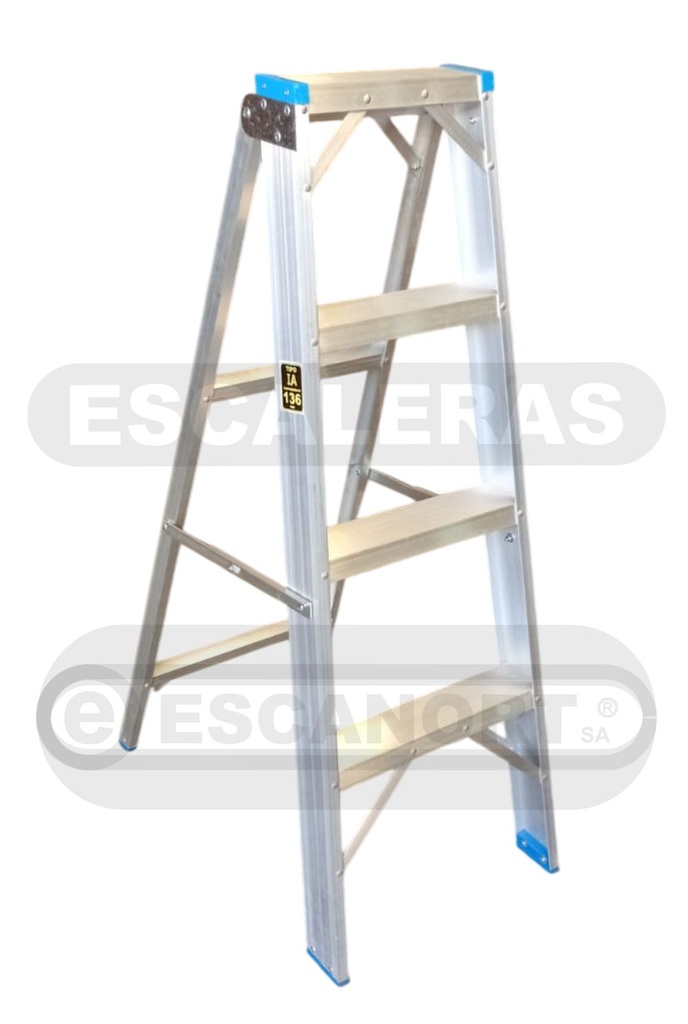 Escalera tijera simple acceso aluminio 136kg 4=1,20m