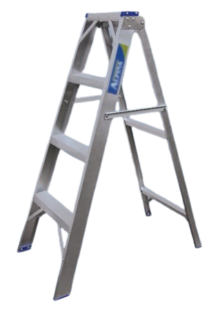 Escalera tijera simple acceso aluminio 136kg 5=1,50m