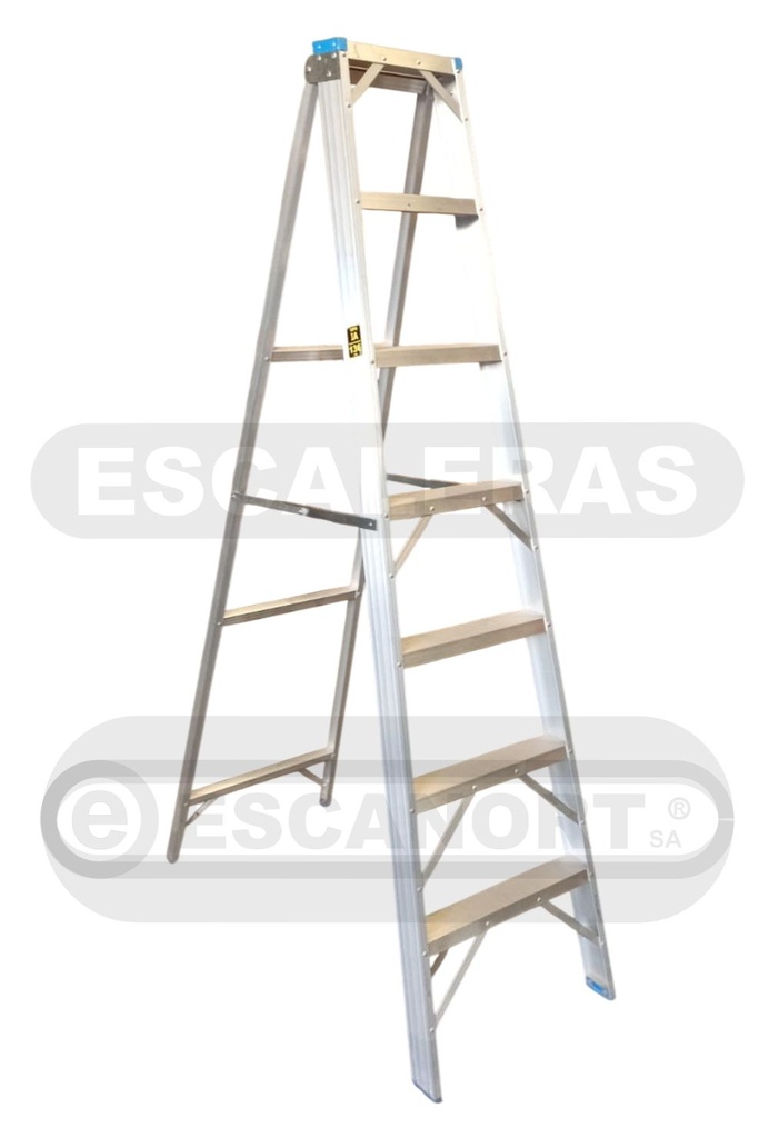 Escalera tijera simple acceso aluminio 136kg 7=2,10m