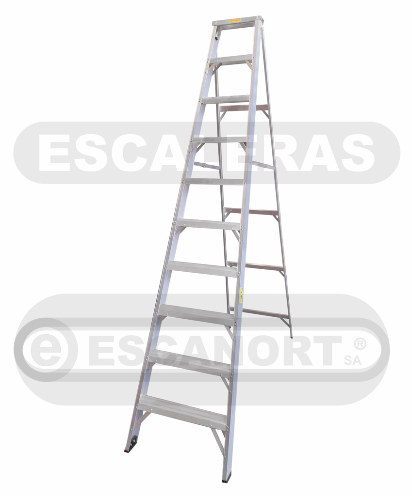 Escalera tijera simple acceso aluminio 136kg ref. 10=3,00m