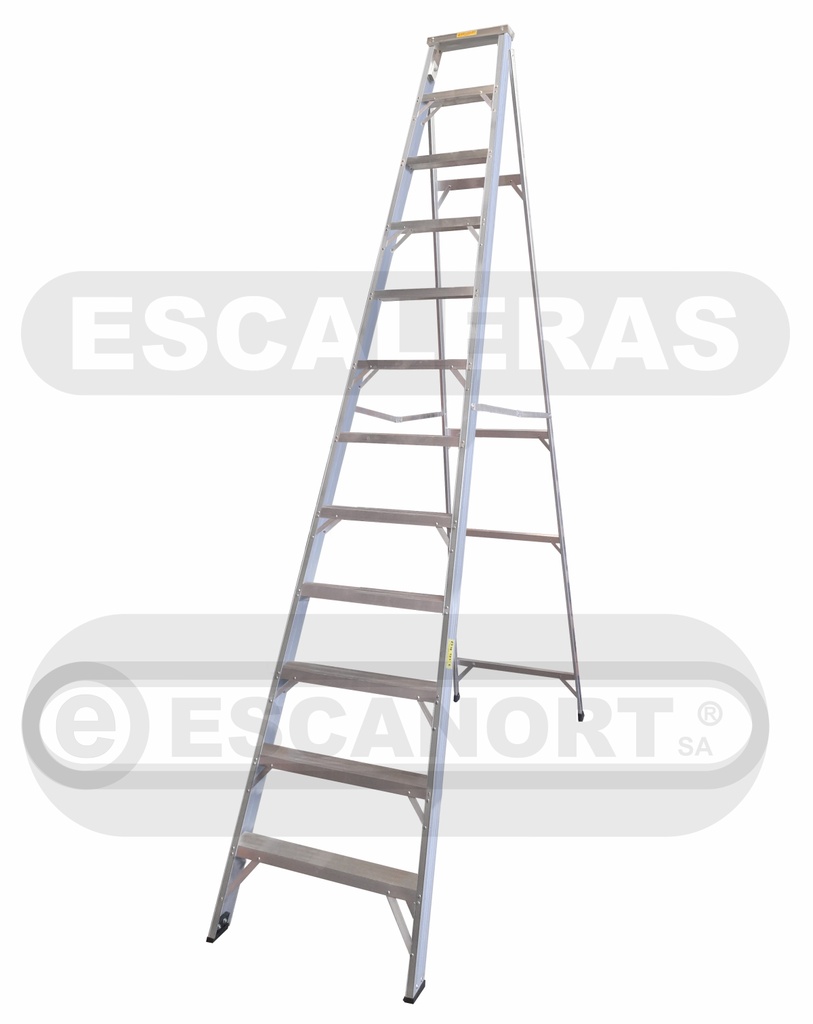 Escalera tijera simple acceso aluminio 136kg ref. 13=3,90m
