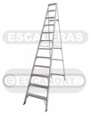 Escalera tijera simple acceso aluminio 136kg ref. 13=3,90m