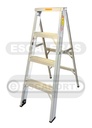 Escalera tijera simple acceso aluminio 136kg ref. 4=1,20m