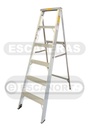 Escalera tijera simple acceso aluminio 136kg ref. 6=1,80m