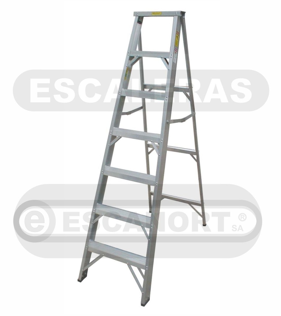 Escalera tijera simple acceso aluminio 136kg ref. 7=2,10m