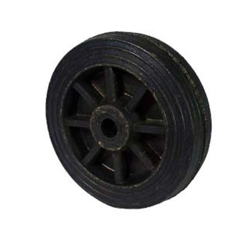 [A0263-25 RM25] Rueda compacta goma negra 250x50mm, buje 3/4