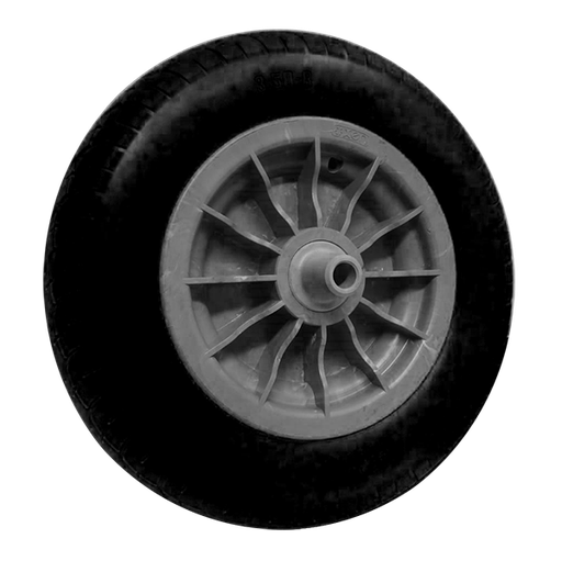 [6091-30 RNC] Rueda neumática carretilla 375x80mm, plástica, buje 16mm, 110kg, 4 telas