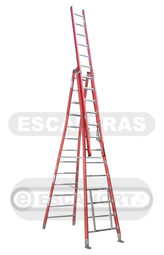 [9587-12] Escalera doble c/extensión dieléctrica 12+12=3,70-6,00m