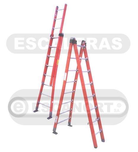 [9586] Escalera tijera o extensible PRFV 7+7=2,30-3,50m