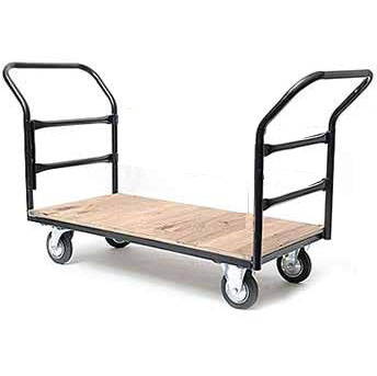 [6030-30] Zorra de 4 ruedas 150mm, base fenólico, 2 barandas, 550kg, 1200x600mm