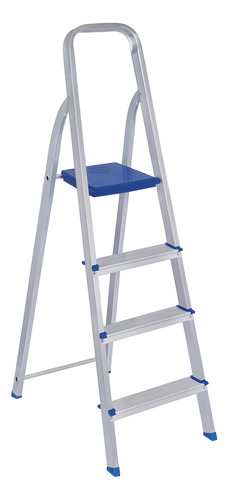 [PA0304] Escalera aluminio hogar con plataforma 4=0,86-1,41m