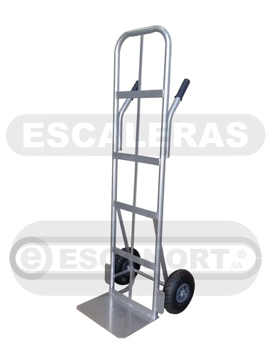 [6020-24] Carro alto 2 ruedas neumáticas 25cm h=160cm Pala 40x28cm cerrado + puño